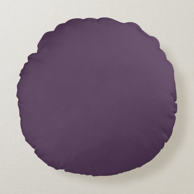 Coussins Ronds Plum solide foncé pourpre foncé (Devant)