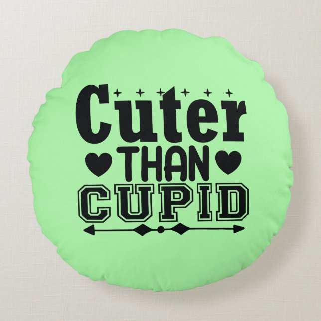 Coussins Ronds Plus mignon que mignon - Saint-Valentin (Devant)