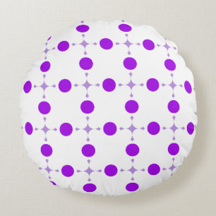 Coussins Ronds Pois violets, Motif à points Polka, points, pointi