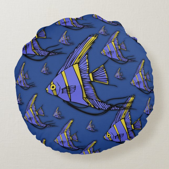 Coussins Ronds Poisson-ange #2 (Dos)