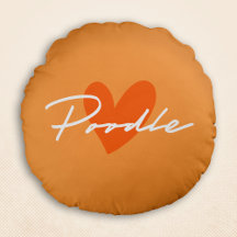 Poodle Chic & Fancy Script Orange avec/ Orange Hea