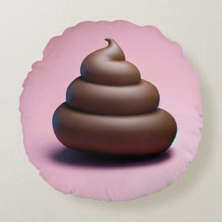 Coussins Ronds Poop Emoji