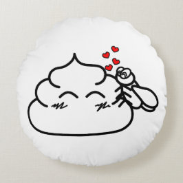 Coussins Ronds Poop in Love - Brootsch le PooPoo