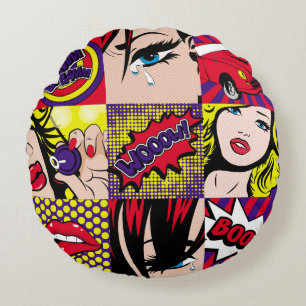 Coussins Ronds Pop art Card Illustration art, pop, beau, comique,