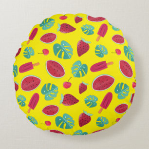 Coussins Ronds Popsicle, cerise, fraise et pastèque