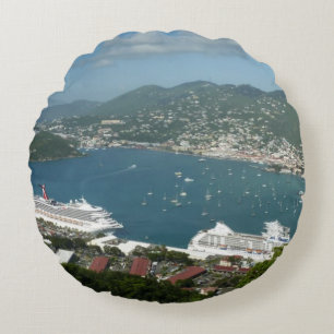 Coussins Ronds Port à St. Thomas Îles Vierges américaines