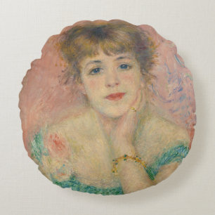 Coussins Ronds Portrait de l'actrice Jeanne Samary, Auguste Renoi