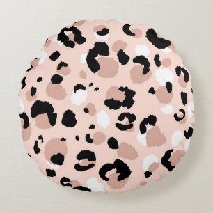 Coussins Ronds Poster de animal Léopard Abstrait moderne