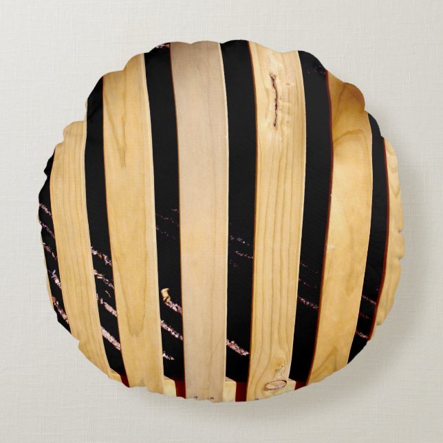 Coussins Ronds Poteaux En Bois, (Devant)