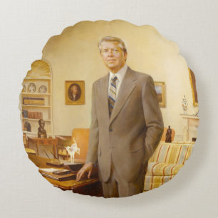 Coussins Ronds Président américain James Earl Carter Bureau Ovale