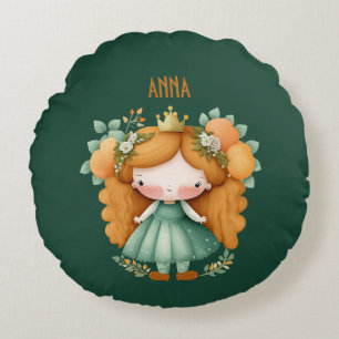 Coussins Ronds Princesse aux oranges et aux fleurs