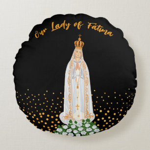 Coussins Ronds Procession de Notre-Dame de Fatima aux bougies