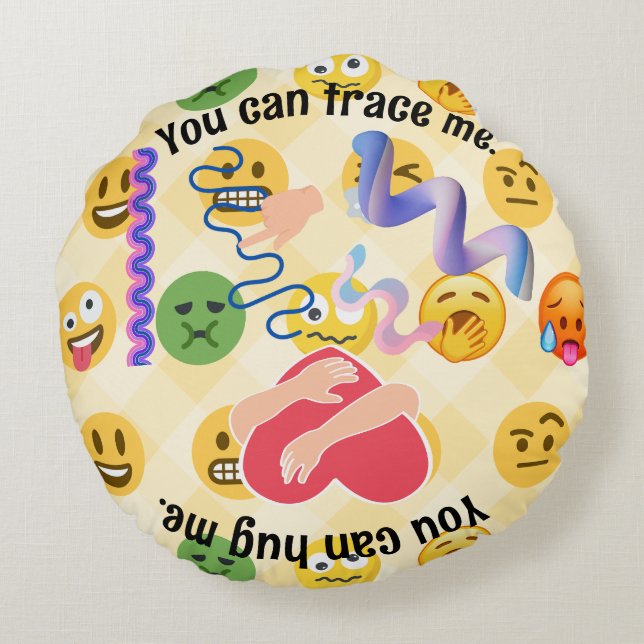 Coussins Ronds Professeur Etudiant Calm Down Corner trace respire (Dos)