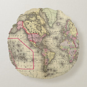 Coussins Ronds Proj 2 de Mercator du monde