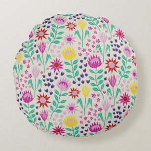 Coussins Ronds Protea Floral Block Imprimer Lampes Millefleur