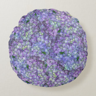 Coussins Ronds Purple hydrangea flowers