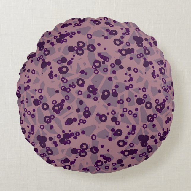 Coussins Ronds purple mauve geometric (Devant)