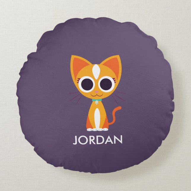 Coussins Ronds Purrl le chat (Devant)