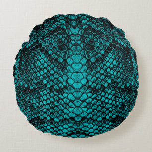 Coussins Ronds Python Skin : Conception Motif de serpent