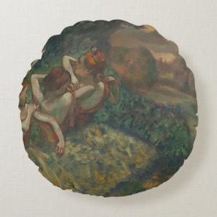 Coussins Ronds Quatre Danseuses d'Edgar Degas, Ballet Fine Art