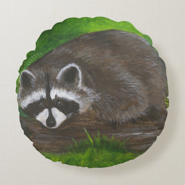 Coussins Ronds Raccoon (Devant)