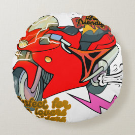 Coussins Ronds  Racing Bike Art Speed