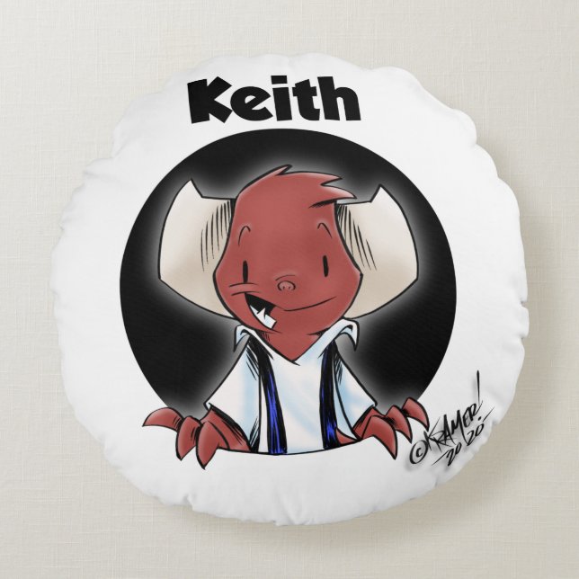 Coussins Ronds Raising Hell : Keith et Eve (Devant)