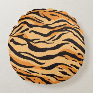 Coussins Ronds Rayures de tigre