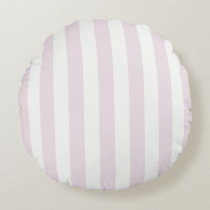 Coussins Ronds Rayures Intemporelles Rose Pastel