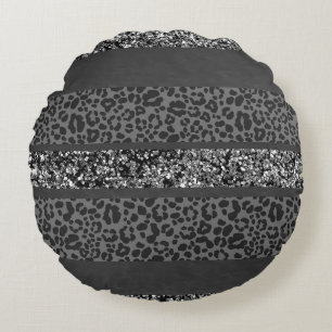 Coussins Ronds Rayures Pailletées Léopard Glam 9