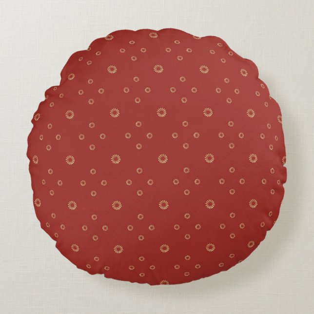 Coussins Ronds Red | Golden Zinnia Sun (Devant)