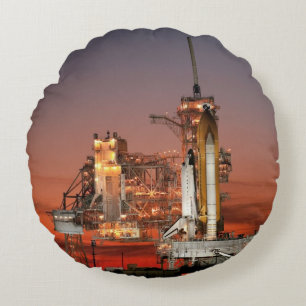 Coussins Ronds Red Sky for Space Shuttle Atlantis Launch