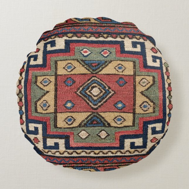 Coussins Ronds Red White Blue Western Lone Star Dallas  (Devant)