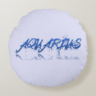 Coussins Ronds Réflexion Aquarius