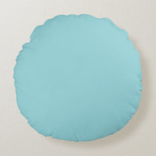 Coussins Ronds Refroidissement Aquarelle Bleu Couleur Solide Impr