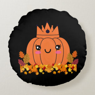 Coussins Ronds Reine citrouille   Chemise Halloween esthétique Au