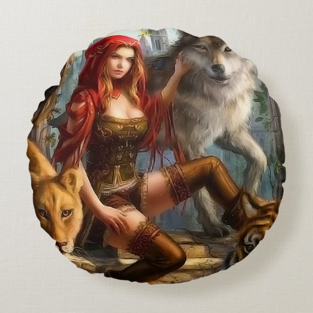 Coussins Ronds Reine des monstres (Devant)