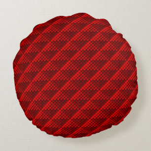 Coussins Ronds Répétition de cercles rouges formant des formes gé