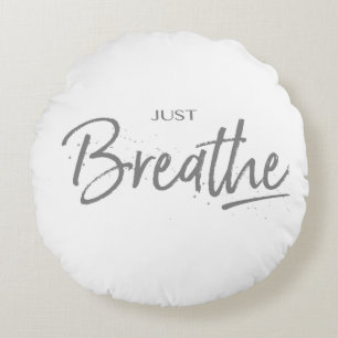 Coussins Ronds Respire, Yoga, Citation Zen