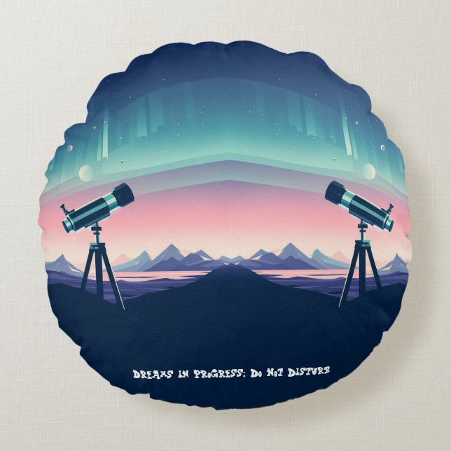 Coussins Ronds Rêves En Cours ; Ne Pas Détruire (Devant)