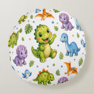 Coussins Ronds Rex et amis Dino-Mite