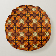 Riche Terracotta brûlé orange brun motif