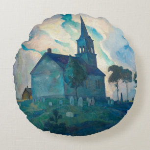 Coussins Ronds Ridge Church par Newell Convers Wyeth
