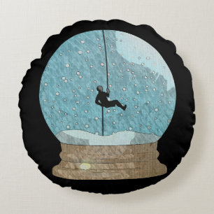 Coussins Ronds Rocher grimpeur de corde repousser la neige globe 