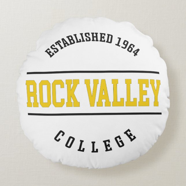 Coussins Ronds Rock Valley College - RVC Golden Eagles (Devant)