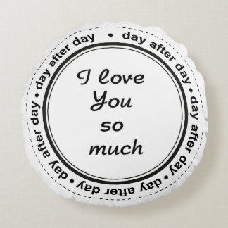 Coussins Ronds Romantique Pour Lui, Elle, Je T'Aime