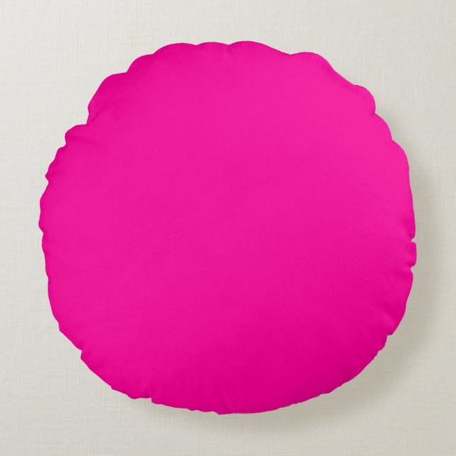 Coussins Ronds Rose chaud solide (Devant)