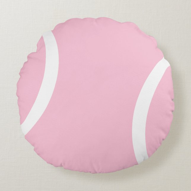 Coussins Ronds ~ rose de balle de tennis parfait (Devant)