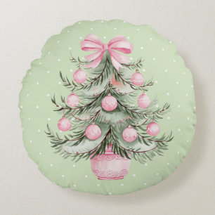 Coussins Ronds Rose et vert