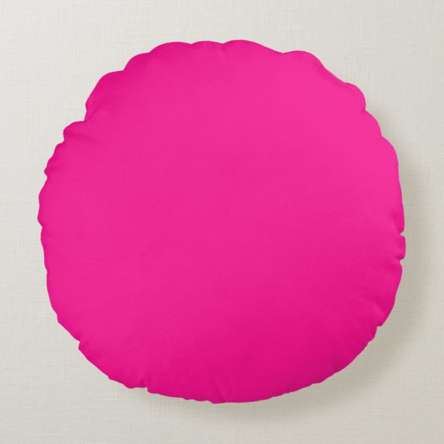 Coussins Ronds Rose fluorescent (Devant)